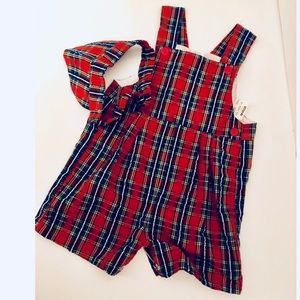 VTG NWT Wards plaid romper size 24 months